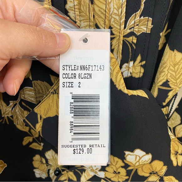 NWT Nanette Lepore Crepe Chiffon Dress Size 2 - Picture 7 of 9